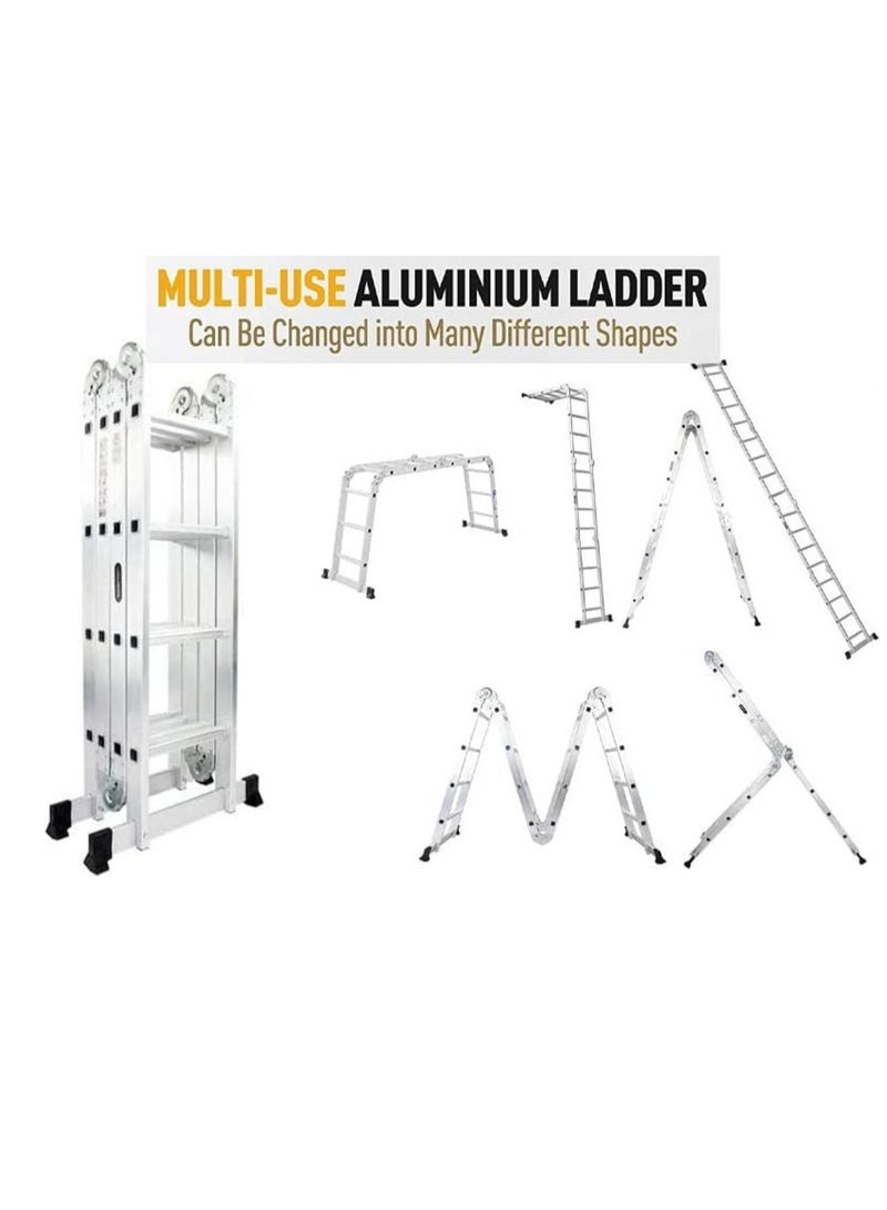 بوس_لايف_ستايل Boss Lifestyle سلم ألومنيوم متعدد الأغراض - 4.7 متر (16 خطوة) - Image 3