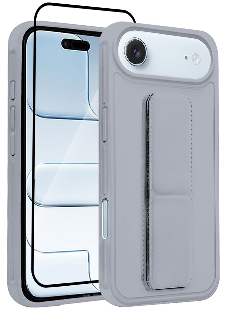 CATANES 2 Packs Premium PU Leather Case for iPhone 17 Air with Stand Function Shockproof and Anti Scratch Finger Grip with 3D Screen Protector - Image 1