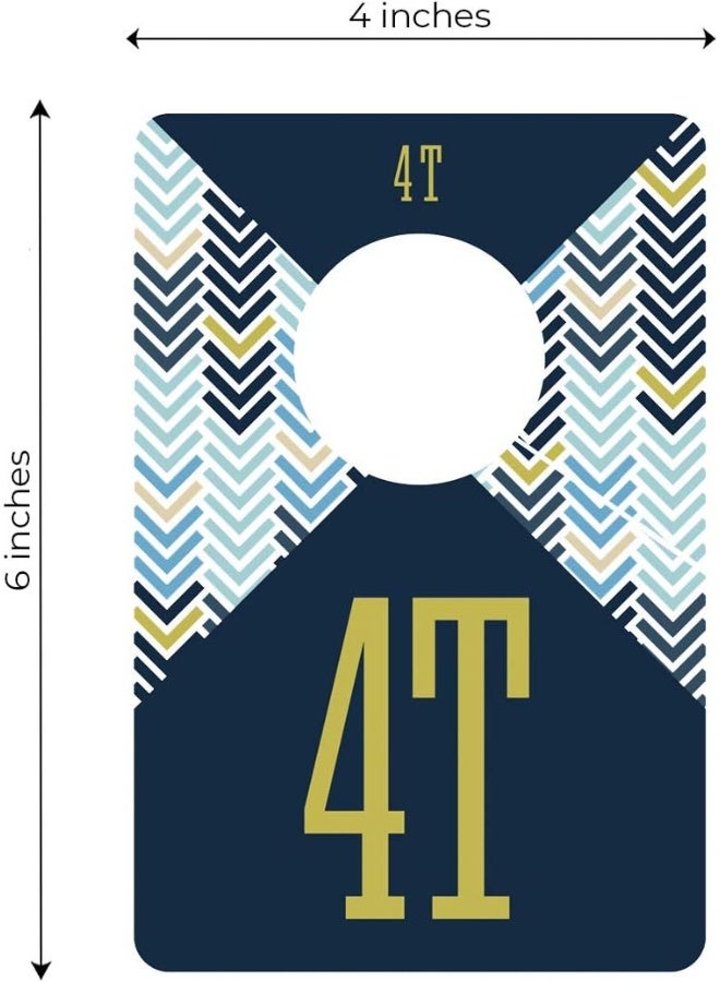 Canopy Street Baby Boy Closet Clothing Dividers / Closet Organizer For Baby Clothes Newborn To 4T / 4" x 6" Boy Nursery Clothes Size Dividers - Image 3