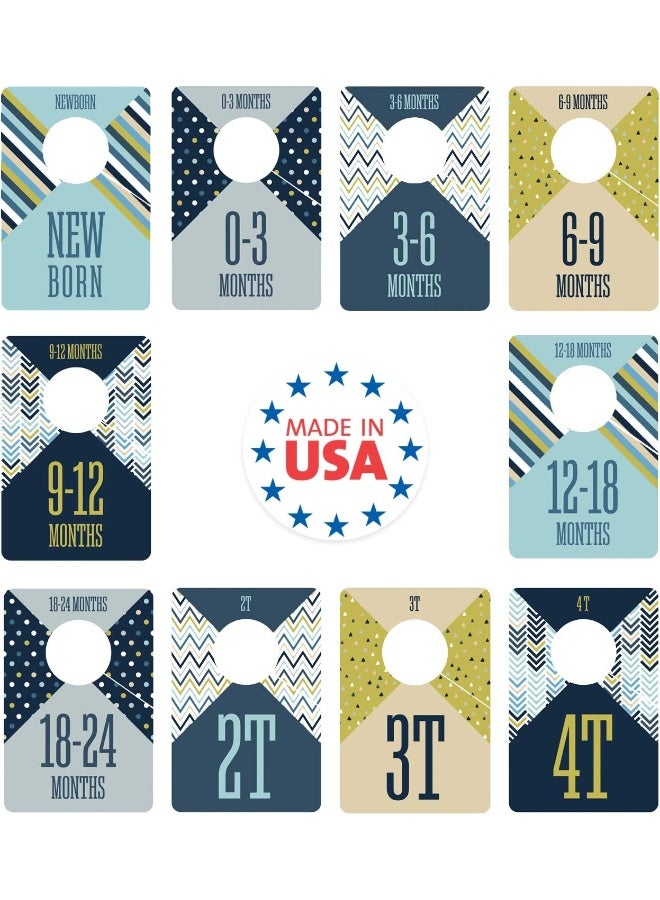 Canopy Street Baby Boy Closet Clothing Dividers / Closet Organizer For Baby Clothes Newborn To 4T / 4" x 6" Boy Nursery Clothes Size Dividers - Image 2