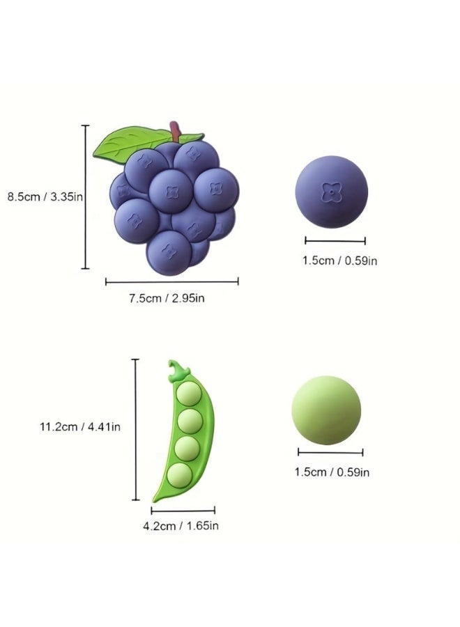 هيدفانا مغناطيسات ثلاجة لطيفة، مغناطيسات ثلاجة ثلاثية الأبعاد على شكل حبات عنب، مغناطيسات مرحة للثلاجات وأفران الميكروويف والغسالات والخزائن ولوحات الاجتماعات البيضاء وغيرها. - Image 3
