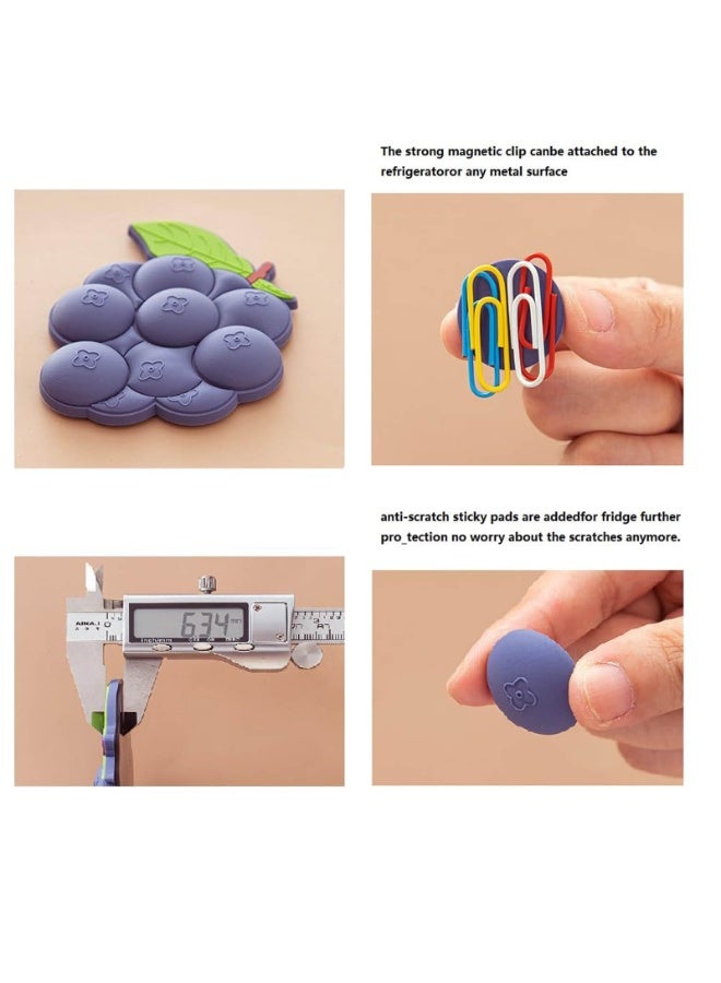 هيدفانا مغناطيسات ثلاجة لطيفة، مغناطيسات ثلاجة ثلاثية الأبعاد على شكل حبات عنب، مغناطيسات مرحة للثلاجات وأفران الميكروويف والغسالات والخزائن ولوحات الاجتماعات البيضاء وغيرها. - Image 4