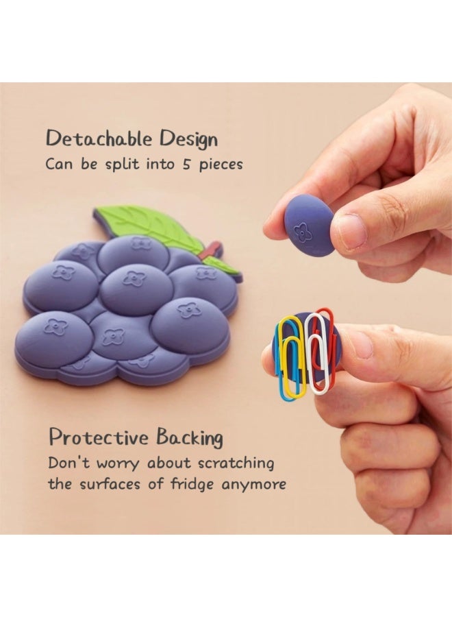 هيدفانا مغناطيسات ثلاجة لطيفة، مغناطيسات ثلاجة ثلاثية الأبعاد على شكل حبات عنب، مغناطيسات مرحة للثلاجات وأفران الميكروويف والغسالات والخزائن ولوحات الاجتماعات البيضاء وغيرها. - Image 5
