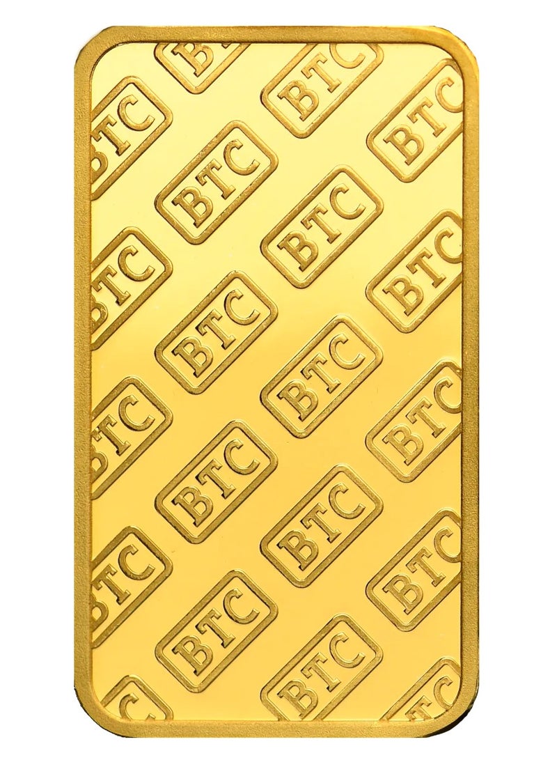 BTC 1g Gold Bar BTC Design 999.9 Fine Gold - Image 1