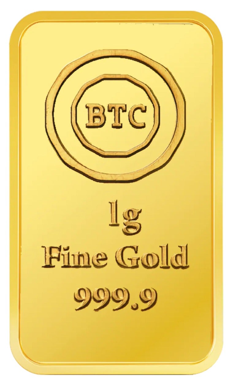BTC 1g Gold Bar BTC Design 999.9 Fine Gold - Image 2