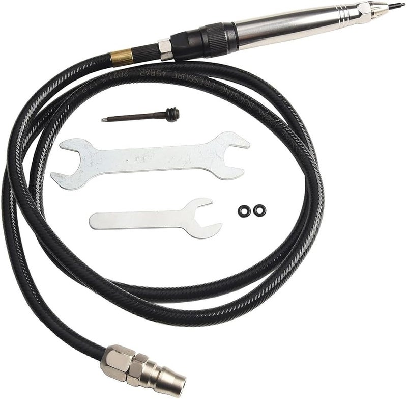 Pneumatic Air Engraving Pen Tool Kit With 0.25 Inch Hose For Metal Wood Plastic Glass - Image 2