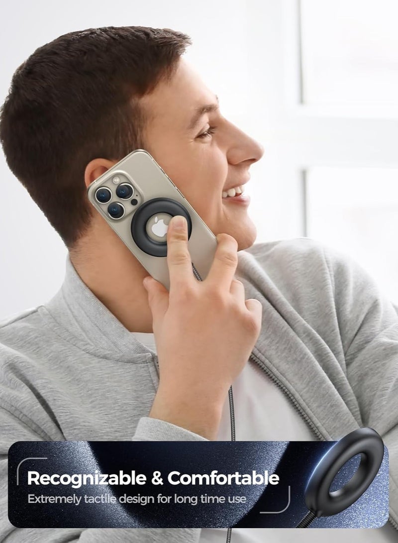 KASTWAVE Magnetic Wireless Charger, Charging Station, Hollow Design Wireless Charger Compatible with MagSafe Charger/iPhone 15/14/13/12 Series, Magnetic Charger Pad, Charger Stand with Dual Ports Braided Cable - Image 5