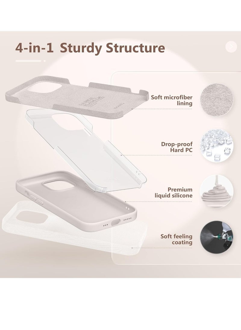 ELTRAZONE 5-in-1 iPhone 15 Case – Stone, Magnetic, MagSafe-Compatible, Slim Skin-Like Silicone, Includes 2x Screen & Camera Lens Protectors - Image 2