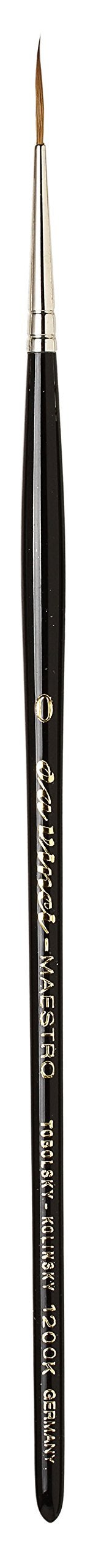da Vinci Brushes da Vinci Watercolor Series 1200k Maestro Paint Brush, Medium Needle Liner/Rigger Kolinsky Red Sable, Size 0 (1200K-0) - Image 1