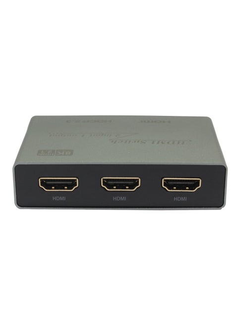 8K HDMI 2.1 Switch 2x1 4K120Hz HD Selector for TV PC Silver Gray