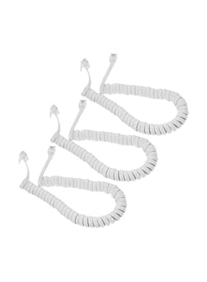 3Pcs Flexible Coil Phone Cord for Landline Telephones Durable Receiver Wire Spring Design for Easy Storage - Image 1