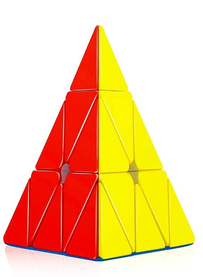 4AJ BAZAAR Pyraminx Pyramid Cube 3x3 High Speed Stickerless Triangle Puzzle Cube, Multicolor - Image 4