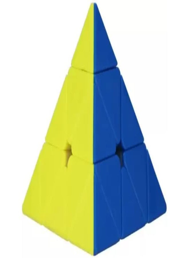 4AJ BAZAAR Pyraminx Pyramid Cube 3x3 High Speed Stickerless Triangle Puzzle Cube, Multicolor - Image 1