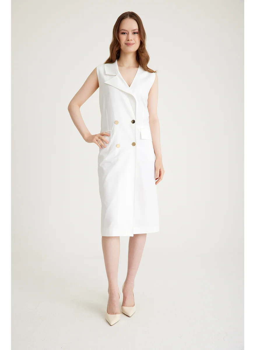 MIZALLE SINGLE COLLAR VEST DRESS