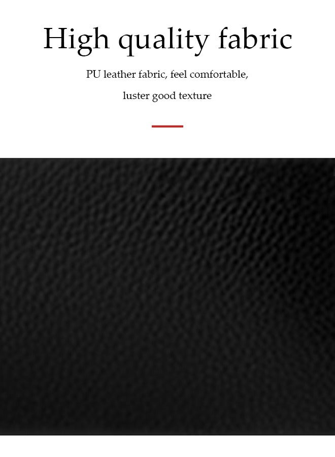 DUNISO Female Handbag Fashion Large Capacity Hight PU Leather Single Shoulder Bag Ladies Crossbody Bag with Detachable Strap For Daily/Business/Shopping(Black) - Image 5