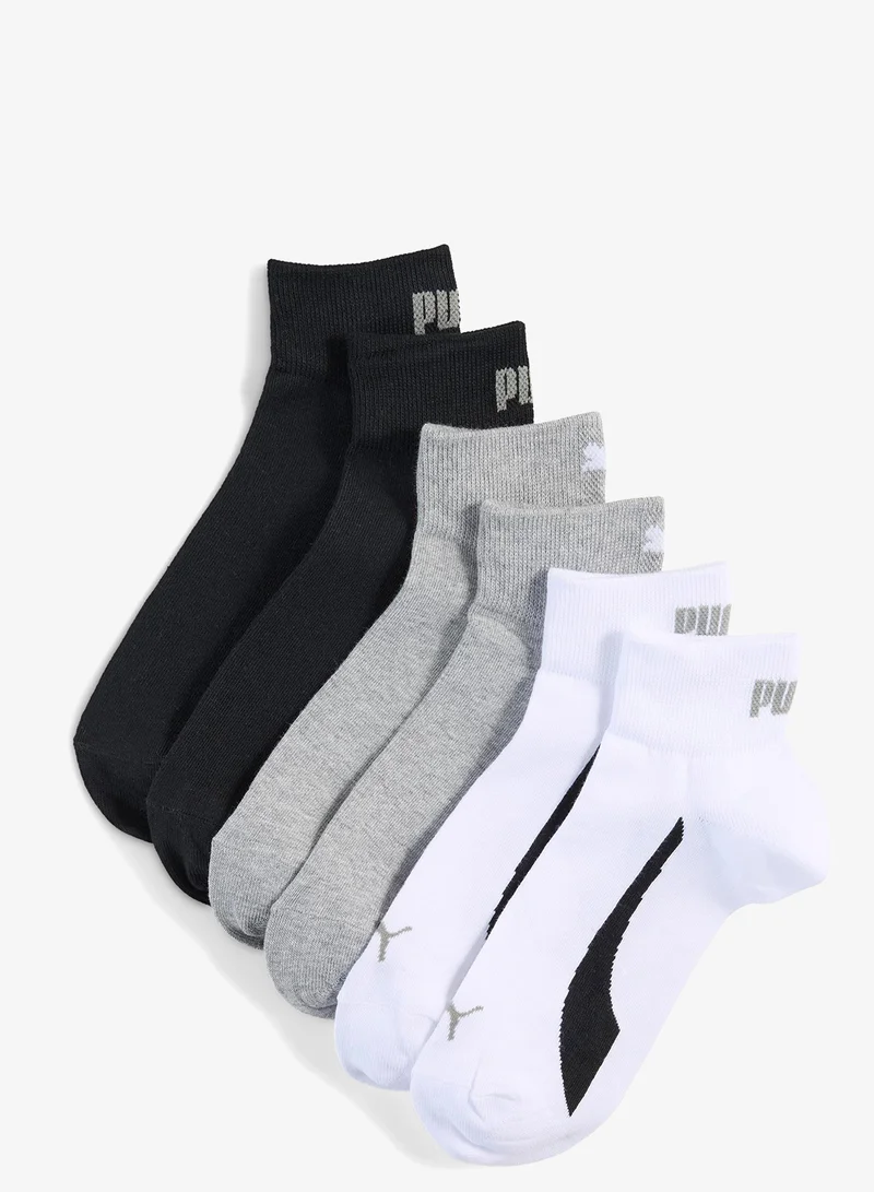 PUMA 3 Pack Lifestyle Quarter Socks