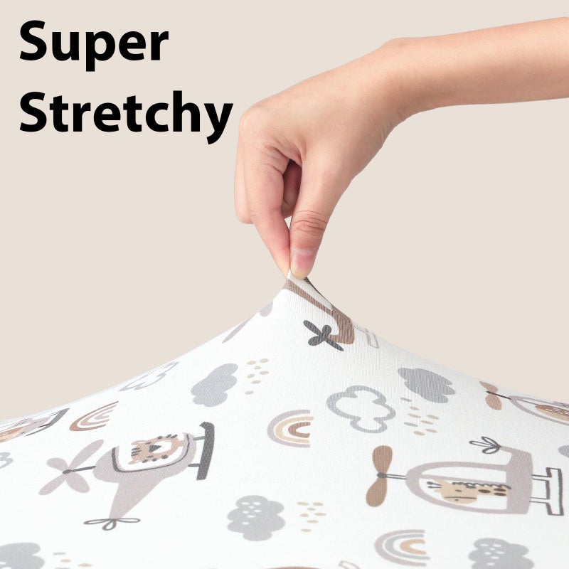 FIEMOL Baby Crib Sheets for Boys and Girls, 3 Pack Toddler Bed Sheets for 52â€x28â€ Standard Toddler Mattresses, Soft Microfiber Fitted Crib Sheets Neutral Grey Helicopter - Image 4