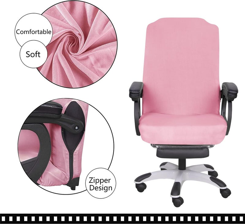 SARAFLORA Office Chair Covers -Pink, Large Size - Image 3