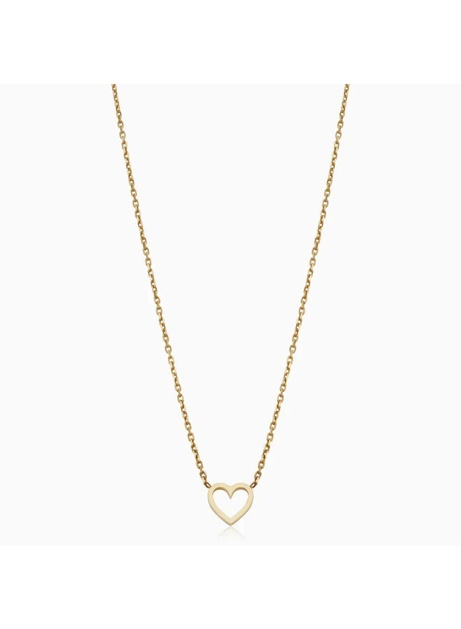 Luxuria SC Women's Hollow Gold Plated Necklace, 14K Gold Plated Hollow Women's Necklace, Best Seller, Classic Elegant Heart Design for Girls - Image 5