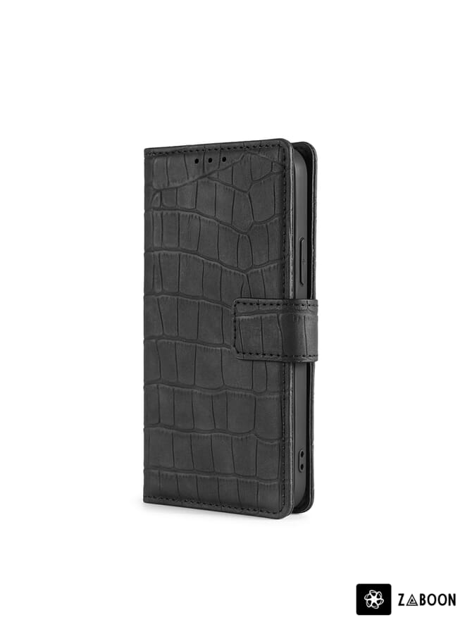 Zaboon Protective Case For Samsung Galaxy S10 5G Skin Feel Crocodile Texture Magnetic Clasp Horizontal Flip PU Leather Case with Holder & Card Slots & Wallet - Image 2