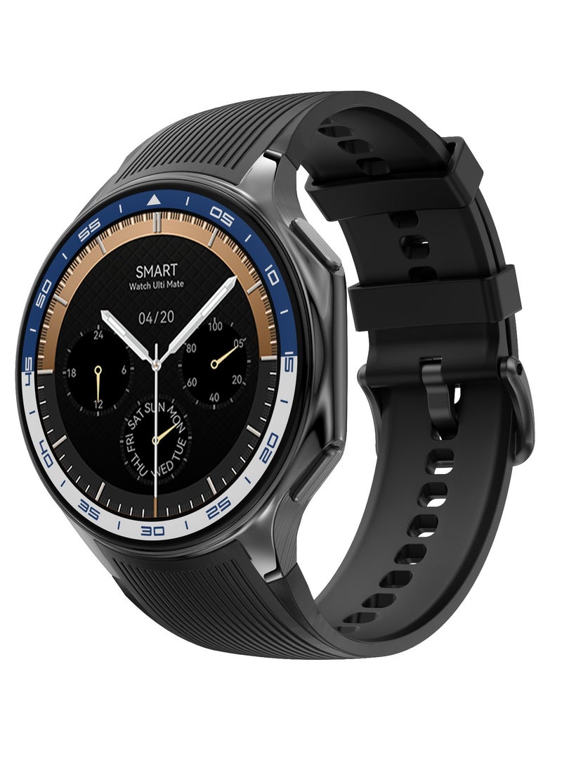 DT - DT Watch X Smart Watch Bluetooth Call AMOLED Round Screen 3D Surround Vision GPS Track Sports Smart Watch - Image 1