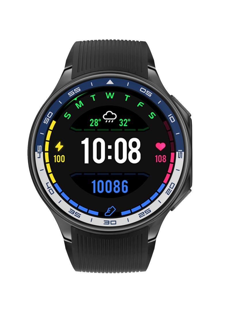 DT - DT Watch X Smart Watch Bluetooth Call AMOLED Round Screen 3D Surround Vision GPS Track Sports Smart Watch - Image 1