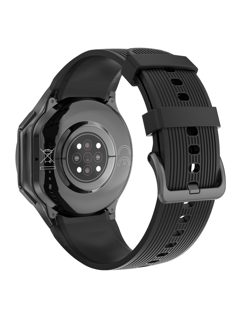 DT - DT Watch X Smart Watch Bluetooth Call AMOLED Round Screen 3D Surround Vision GPS Track Sports Smart Watch - Image 1