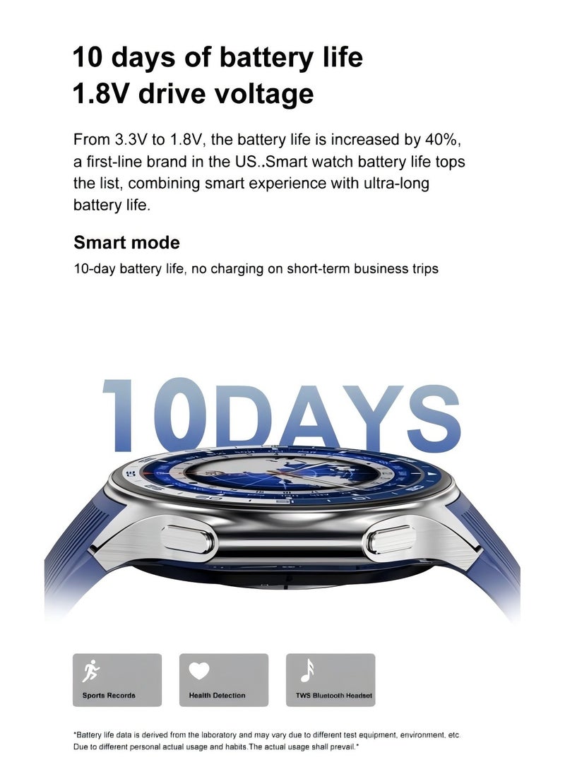DT - DT Watch X Smart Watch Bluetooth Call AMOLED Round Screen 3D Surround Vision GPS Track Sports Smart Watch - Image 1