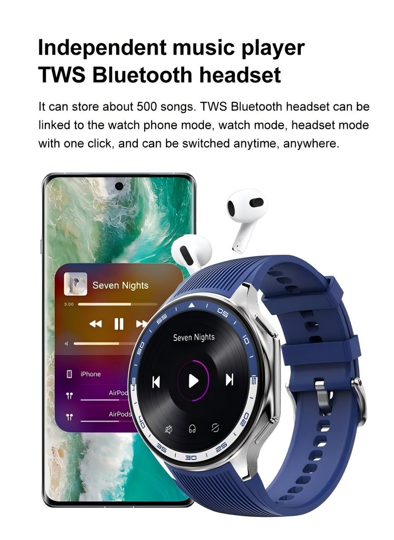 DT - DT Watch X Smart Watch Bluetooth Call AMOLED Round Screen 3D Surround Vision GPS Track Sports Smart Watch - Image 1