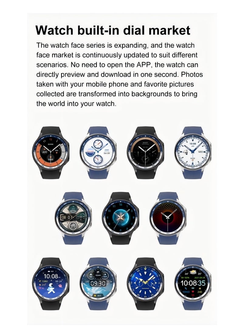 DT - DT Watch X Smart Watch Bluetooth Call AMOLED Round Screen 3D Surround Vision GPS Track Sports Smart Watch - Image 1