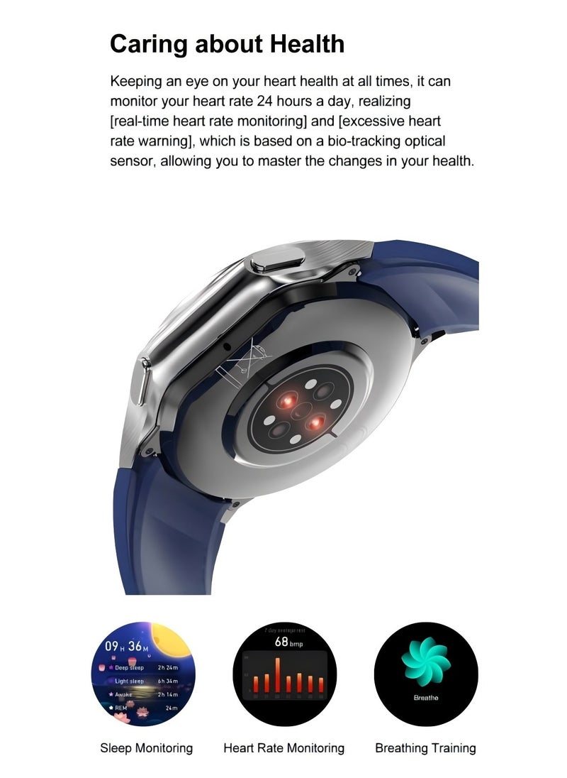 DT - DT Watch X Smart Watch Bluetooth Call AMOLED Round Screen 3D Surround Vision GPS Track Sports Smart Watch - Image 1