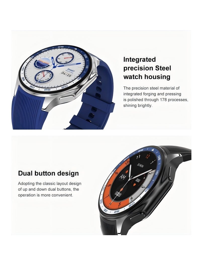 DT - DT Watch X Smart Watch Bluetooth Call AMOLED Round Screen 3D Surround Vision GPS Track Sports Smart Watch - Image 1