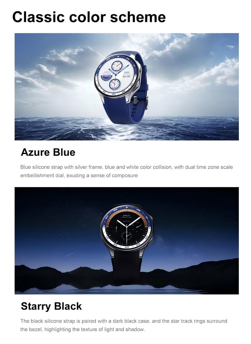 DT - DT Watch X Smart Watch Bluetooth Call AMOLED Round Screen 3D Surround Vision GPS Track Sports Smart Watch - Image 1