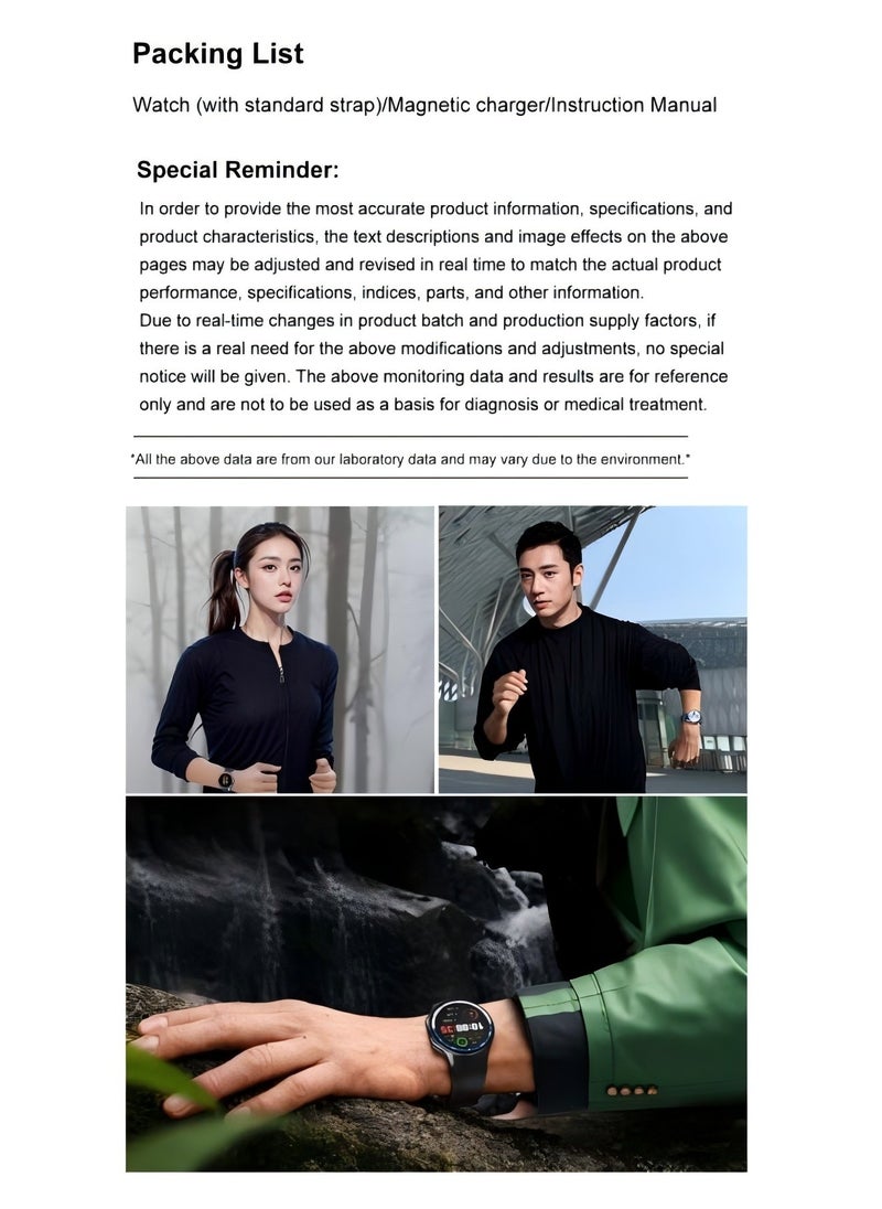 DT - DT Watch X Smart Watch Bluetooth Call AMOLED Round Screen 3D Surround Vision GPS Track Sports Smart Watch - Image 1