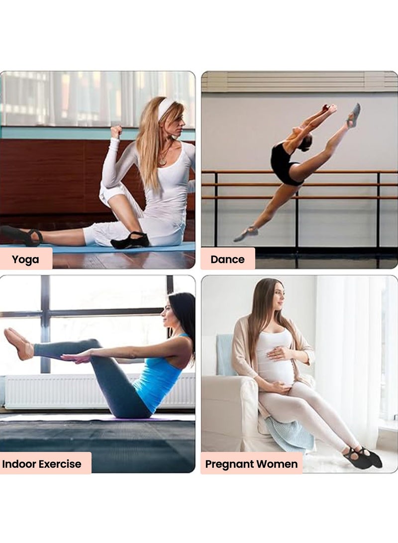 Yakiter 3 Pairs Yoga Socks，Non-Slip Cotton Socks for Pilates Pure Barre Ballet Dance Socks Barefoot Workout Socks（Pink，Black，Grey） - Image 5