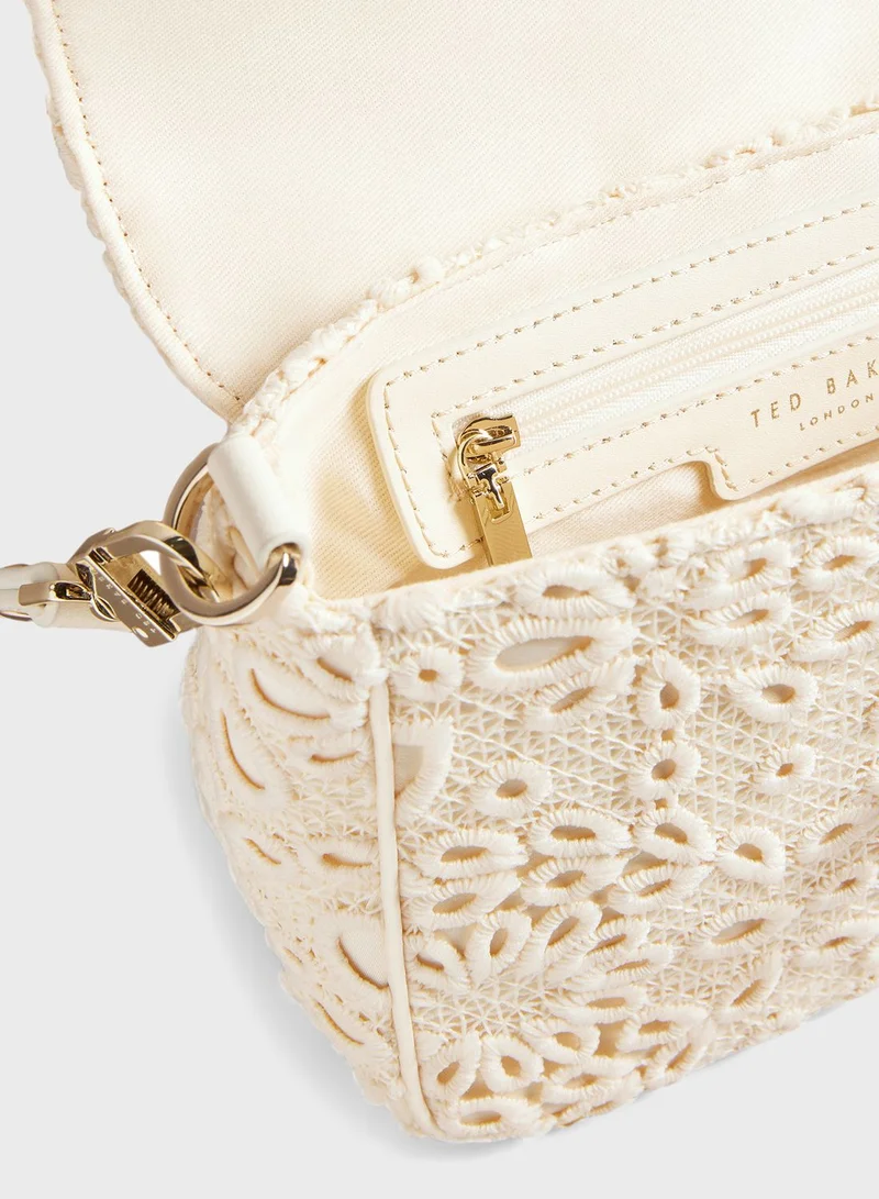 Ted Baker Floreti Magnolia Devore Mini Crossbody Bag