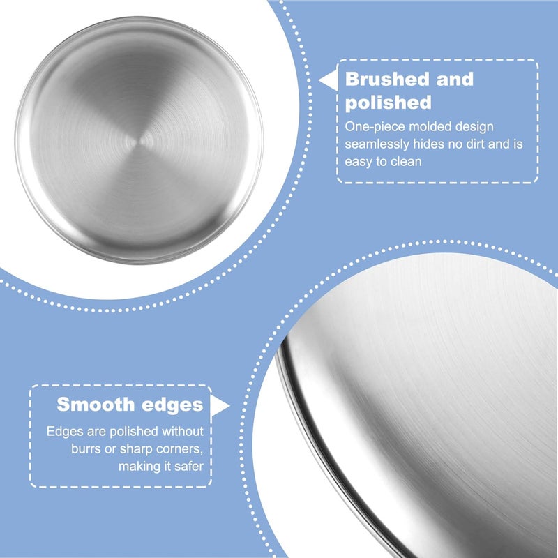 LOPYXBR Pizza Tray, Set of 5, 30 cm Round Stainless Steel Pizza Mould, Pizza Tray Round, Pizza Pan Stainless Steel Pizza Baking Tray for Oven, Baking, Serving, Roasting, Dishwasher Safe - Image 3