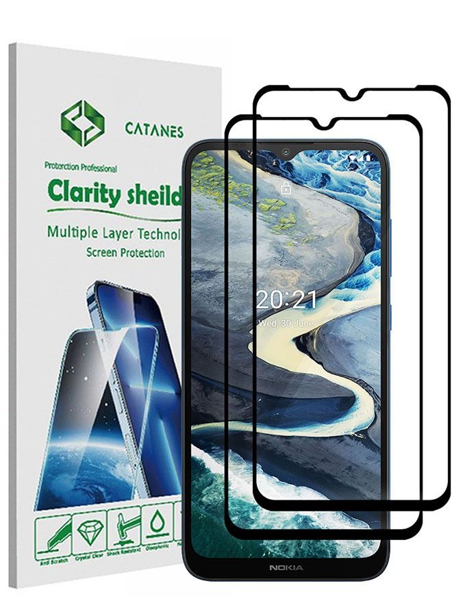 CATANES 2 Pack For Nokia C20 Plus Tempered Glass Screen Protector Full Glue Back - Image 1