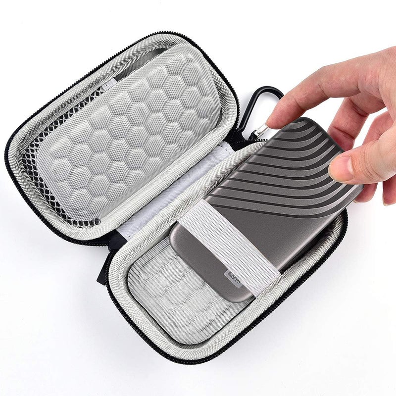 PAIYULE Case Compatible for WD 1TB 2TB 500GB My Passport SSD External Portable Drive-WDBAGF0010BRD-WESN, Carrying Storage Holder Bag Also fits for USB Cables(Case Only) - Image 3