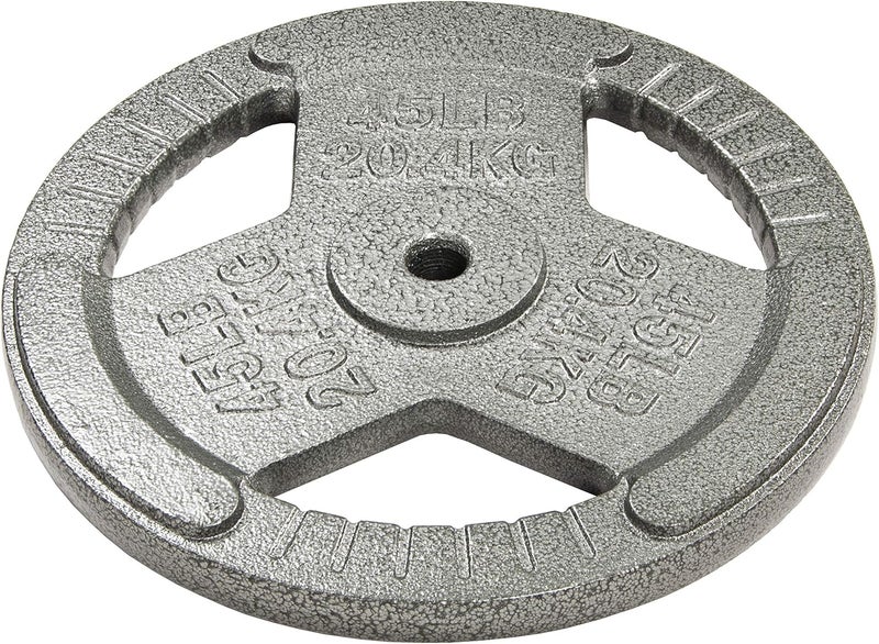 Fitvids Cast Iron Plate Weight Plate for Strength Training and Weightlifting, 1-Inch Center, Single 45LB - Image 2
