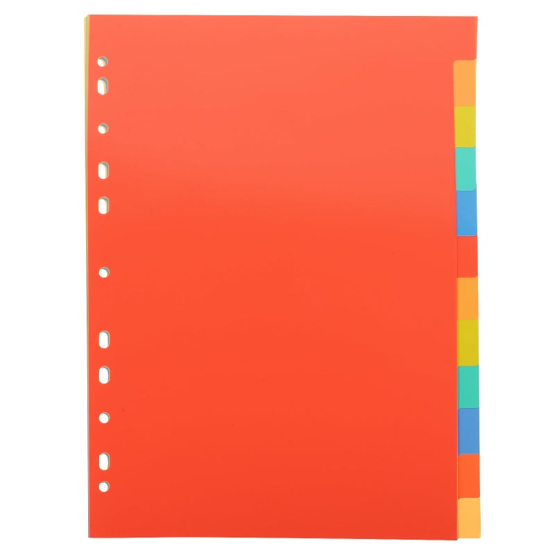 Sturdy A4 Binder Dividers 12 Tab Index Blank Page Markers for Ring Binder Office File Separators - Image 2