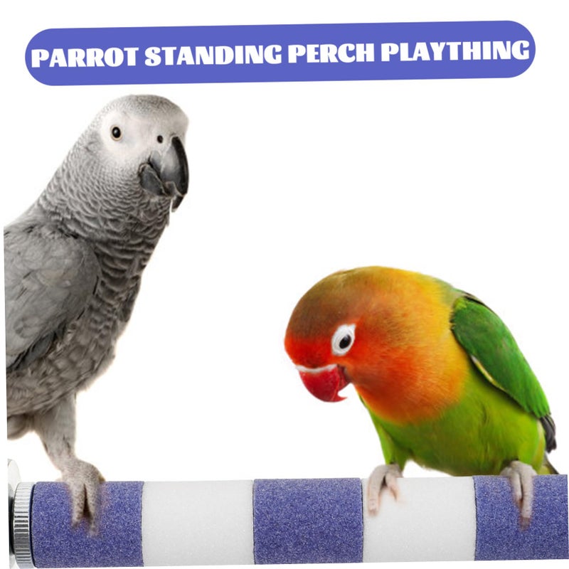 Stainless Steel Bird Cage Perch Toy Chewing Stick Training Stand for Parrots Macaws - Image 5