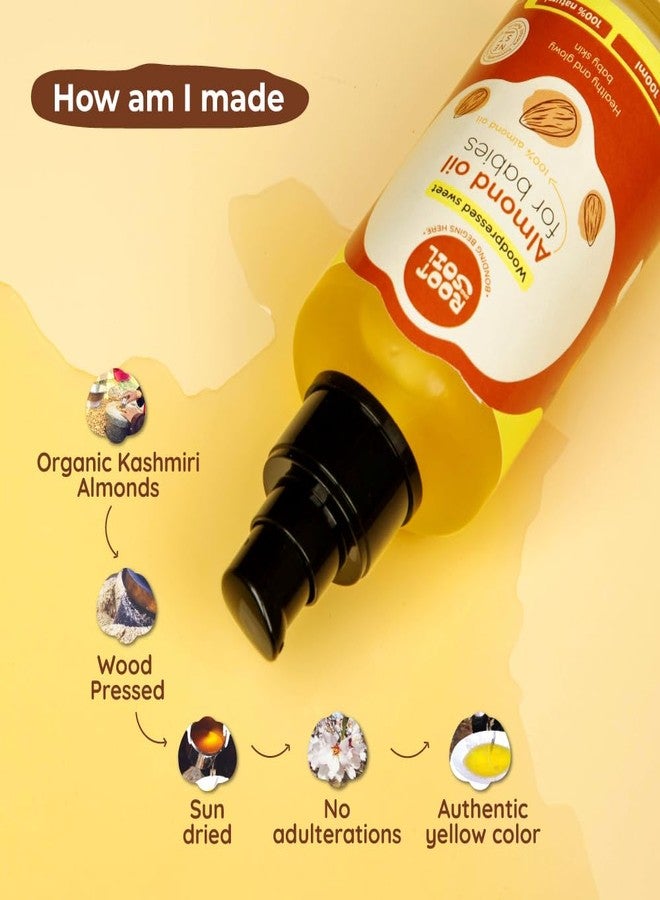 ROOT and SOIL Wood-Pressed Sweet Almond Oil for Babies - 100 ML, 0+ Months, 100% Almond Oil | Wood-Pressed | Newborn & infant friendly | Baby massage oil | 100% Pure Almond oil | No Preservative - Image 4