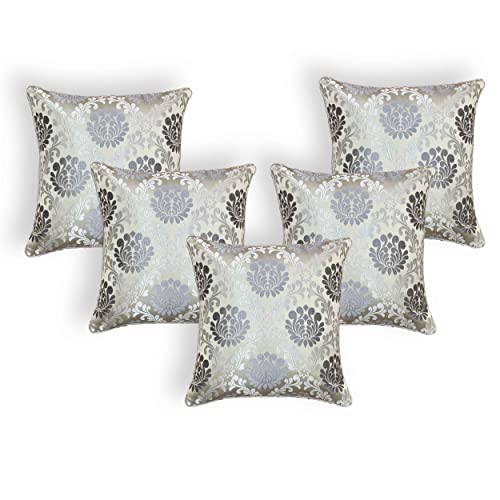 IM FAB® Jacquard Jupiter Design Cushion Cover (24x24, Grey) - Image 2