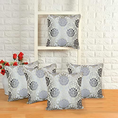 IM FAB® Jacquard Jupiter Design Cushion Cover (24x24, Grey) - Image 1