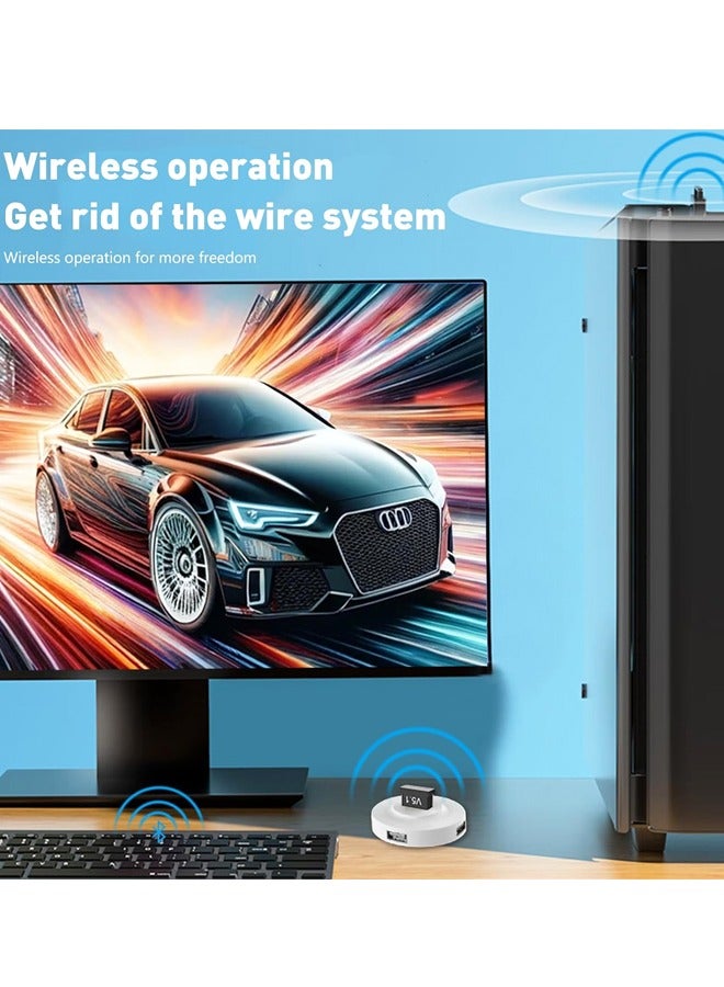 محول بلوتوث 2 حزمة للكمبيوتر الشخصي، محول بلوتوث USB 5.1 EDR، لمكبر الصوت، الماوس، لوحة المفاتيح، سماعات الرأس متوافق مع Windows 10/11 - Image 4