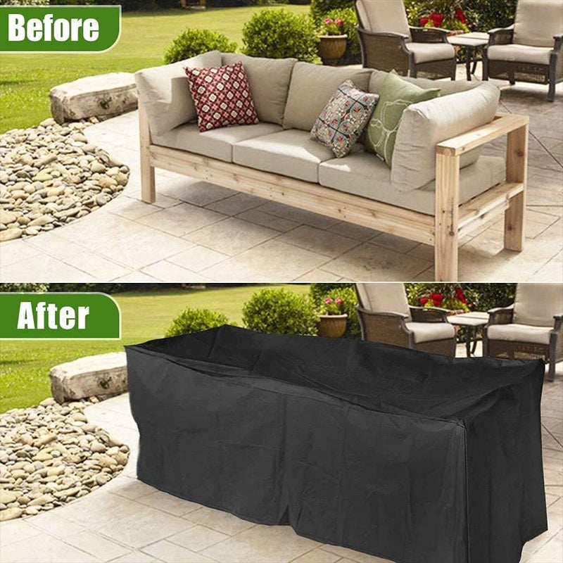DD FC Patio Furniture Covers,Outdoor Furniture Covers Waterproof, Upgraded Tear-Resistant 210D Yarn-Dyed Oxford Large Rectangular Patio Table Cover (270 * 180 * 89CM) - Image 3
