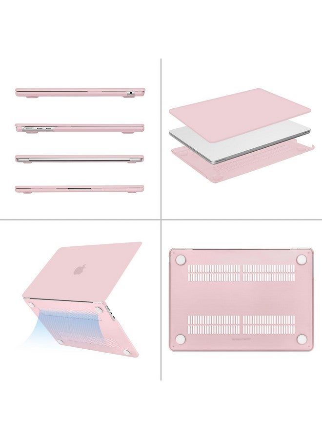 موسيسو جراب موسيسو متوافق مع ماك بوك اير 13 بوصة 2025 2024 2023 2022 M4 A3240 M3 A3113 M2 A2681، غلاف بلاستيكي صلب وغطاء لوحة مفاتيح وغشاء شاشة وحقيبة لجهاز ماك بوك اير 13.6 بوصة، وردي فاتح - Image 5