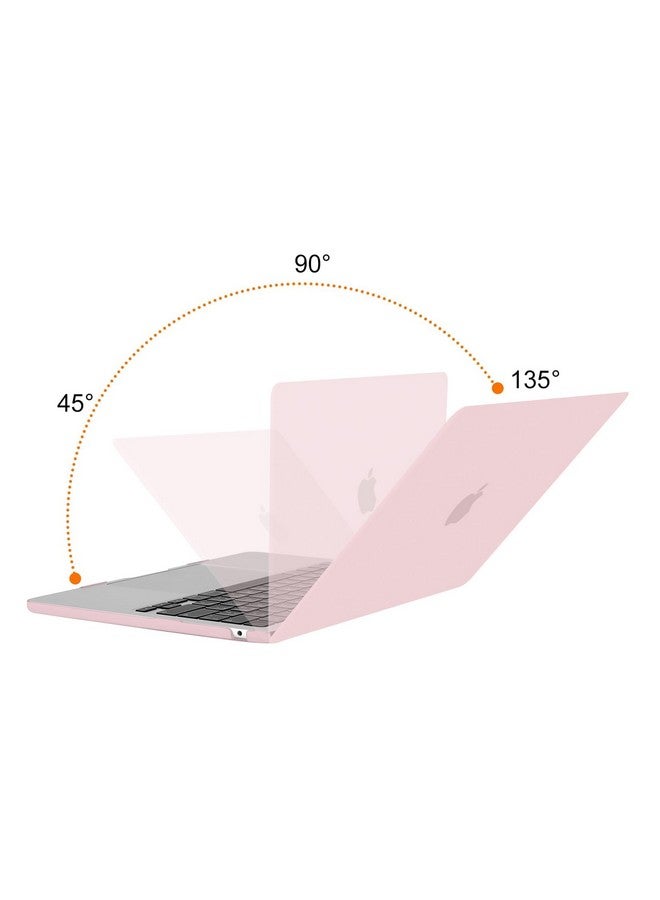 موسيسو جراب موسيسو متوافق مع ماك بوك اير 13 بوصة 2025 2024 2023 2022 M4 A3240 M3 A3113 M2 A2681، غلاف بلاستيكي صلب وغطاء لوحة مفاتيح وغشاء شاشة وحقيبة لجهاز ماك بوك اير 13.6 بوصة، وردي فاتح - Image 4