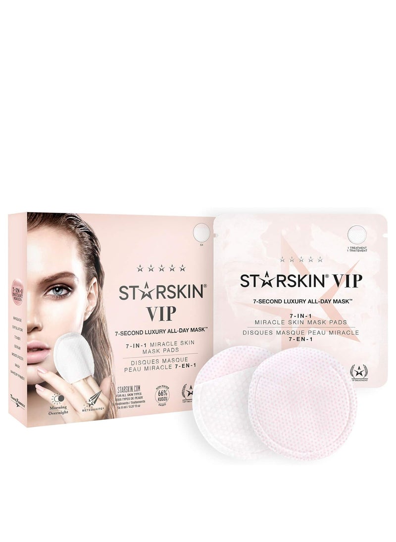 STARSKIN 7Second 7in1 Facial Toner Pads for Instant Refreshed Skin Award Winning Facial Pads 66 Kudzu Root for All Skin Types 18 Pack 